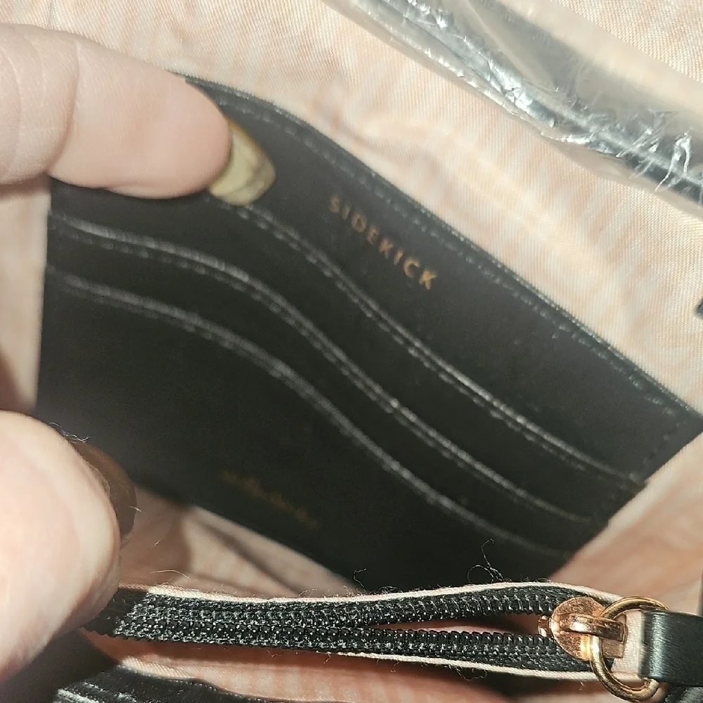 NEW Stella & Dot Mini Sidekick Clutch  Black Gold Crossbody Bag NWT